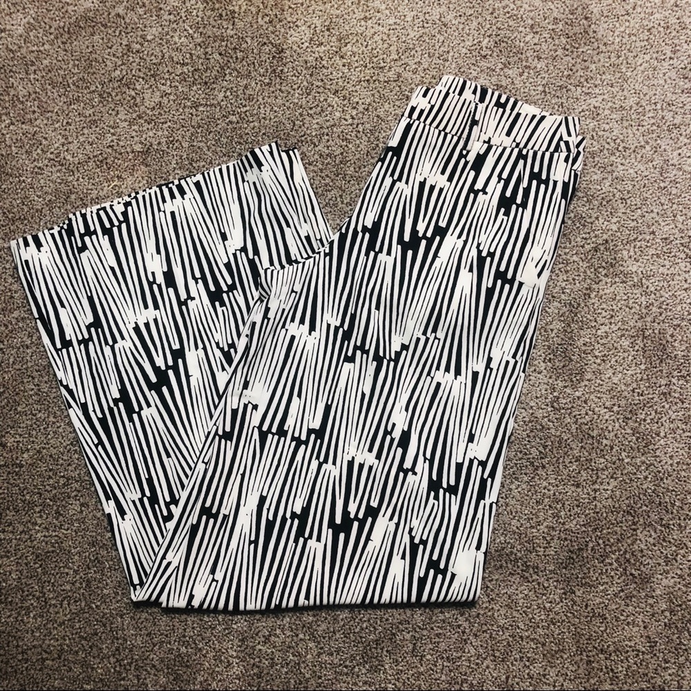 New York & Company white black stretch pants